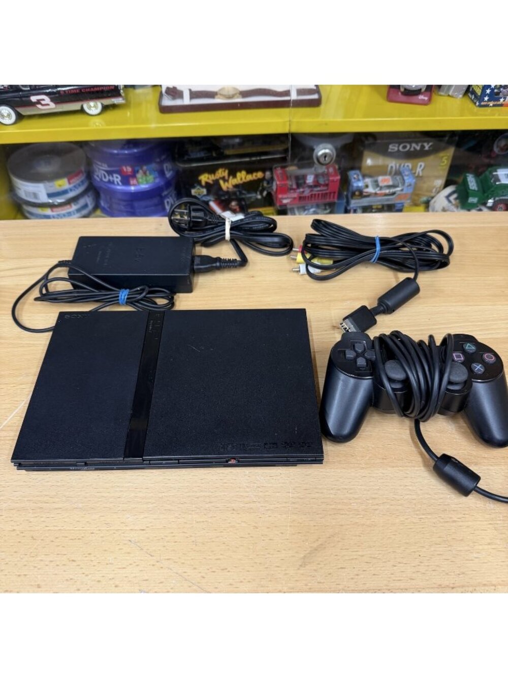 Sony Play Station 2 PS2 Slim Console Bundle Black Controller Cables SCPH-70000